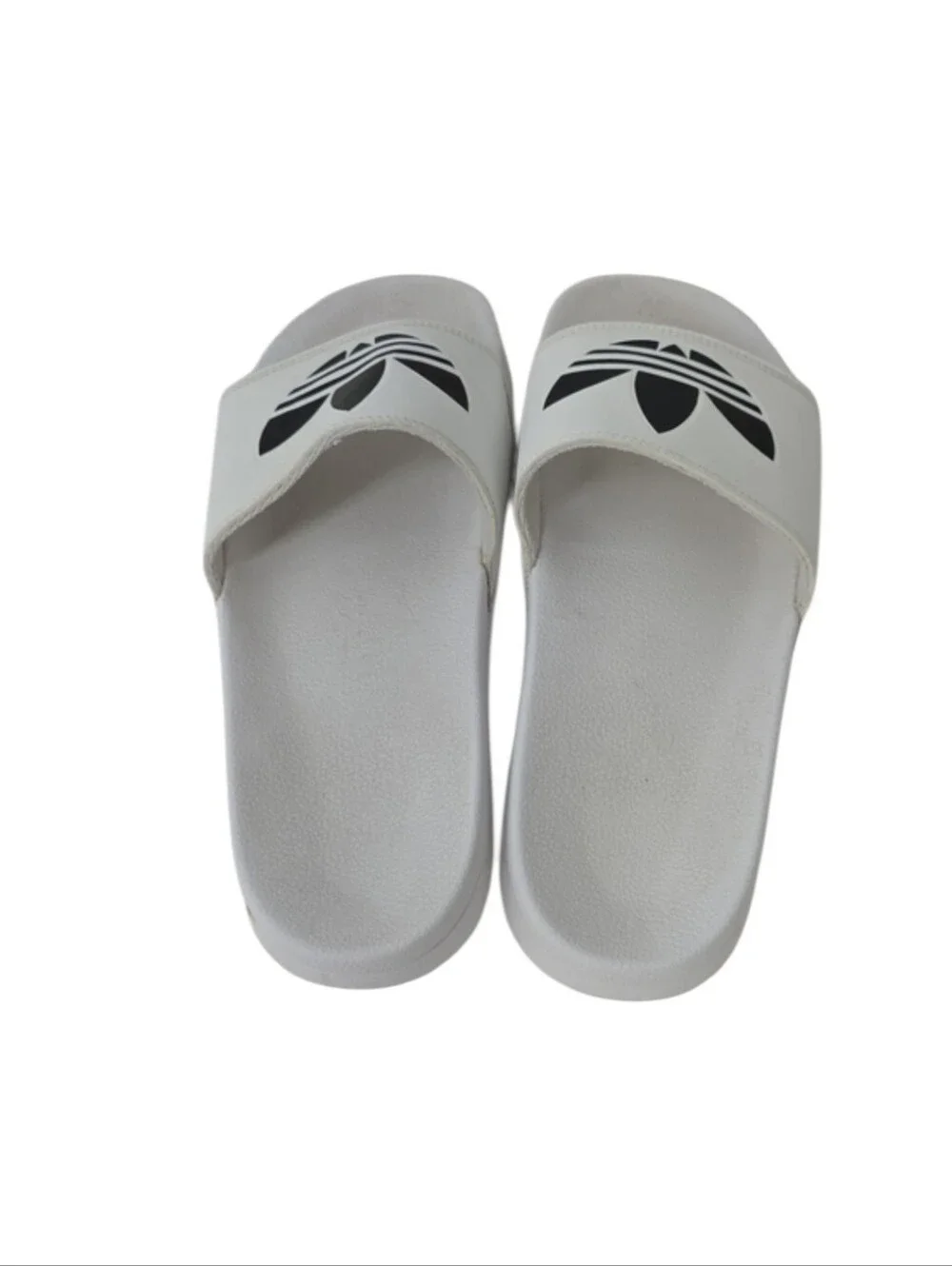 Adidas Adilette Lite Slides Mens Size 8 White Trefoil Sandals Slip On Comfort‎